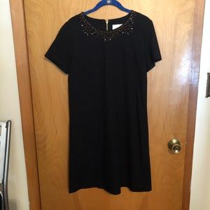 Kate Spade Bejeweled Neckline Shift LBD